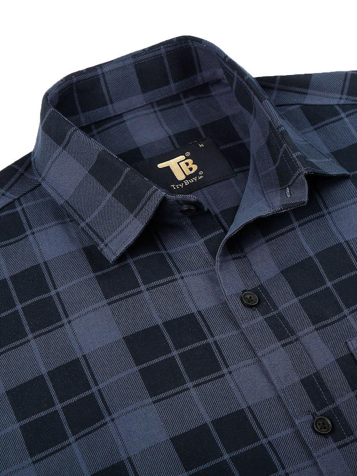 Tartan Checked Cotton Shirt for Men 2