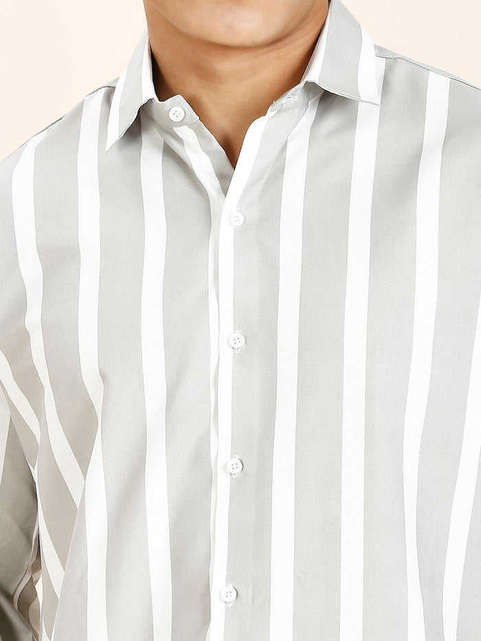 Wolver Striped Cotton Blend Shirt for Men 2