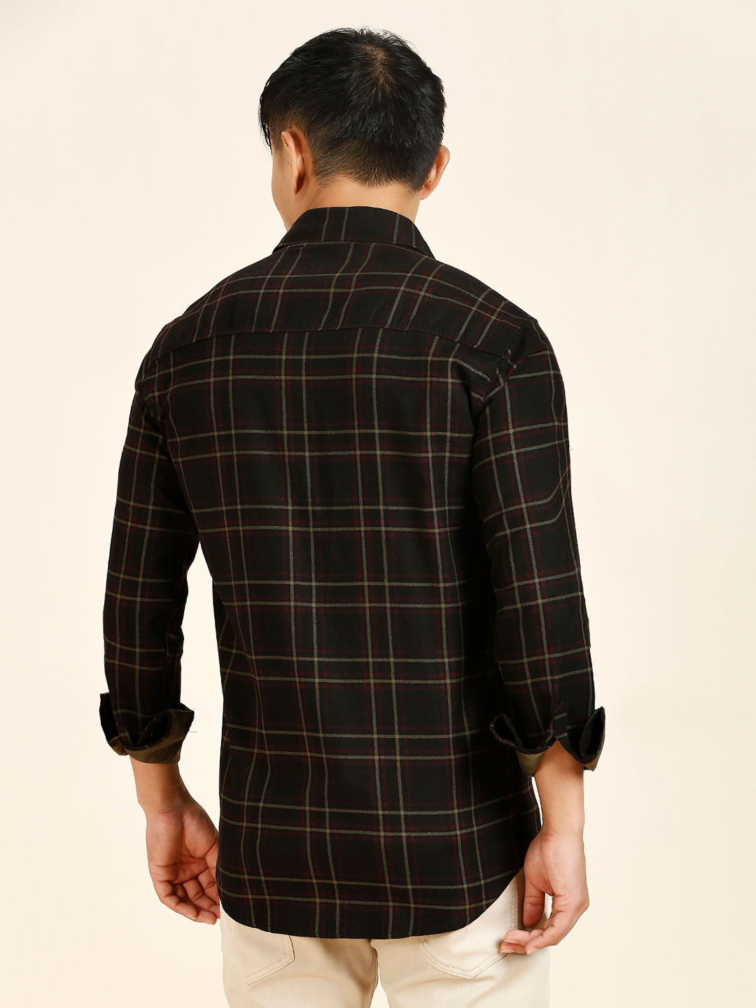 Radiant Checked Cotton Shirt for Men