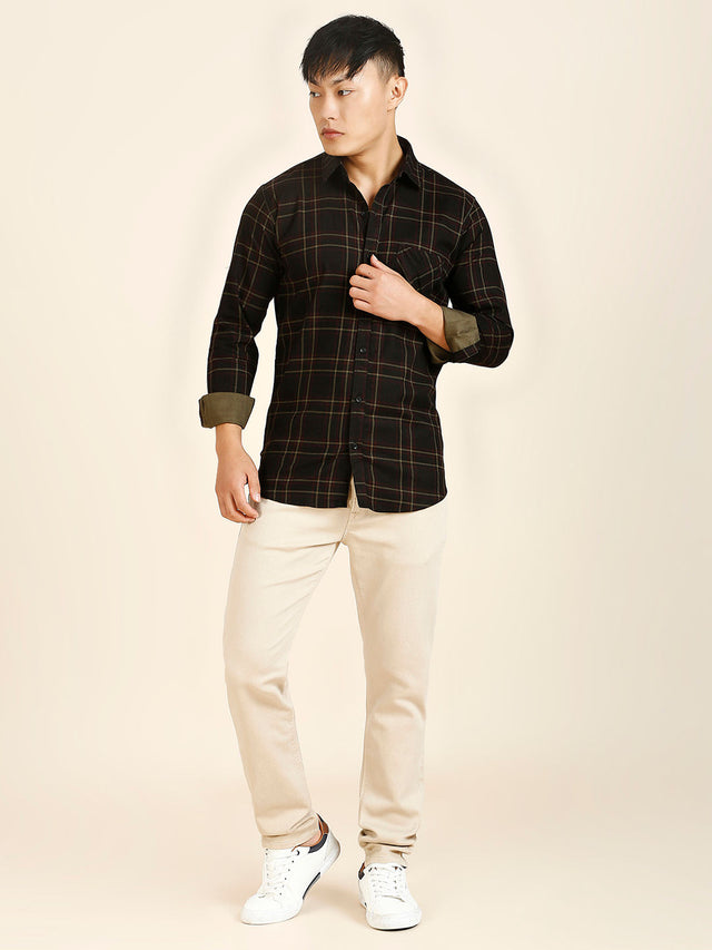 Radiant Checked Cotton Shirt for Men