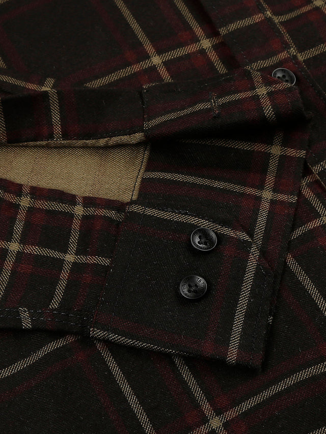 Radiant Checked Cotton Shirt for Men