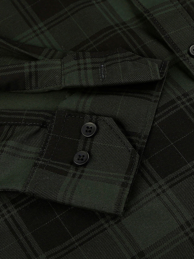 Serene Checked Cotton Shirt for Men