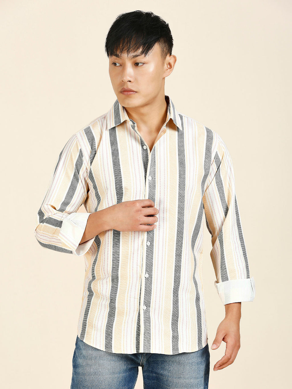 Dazzling Striped Men's Shirt