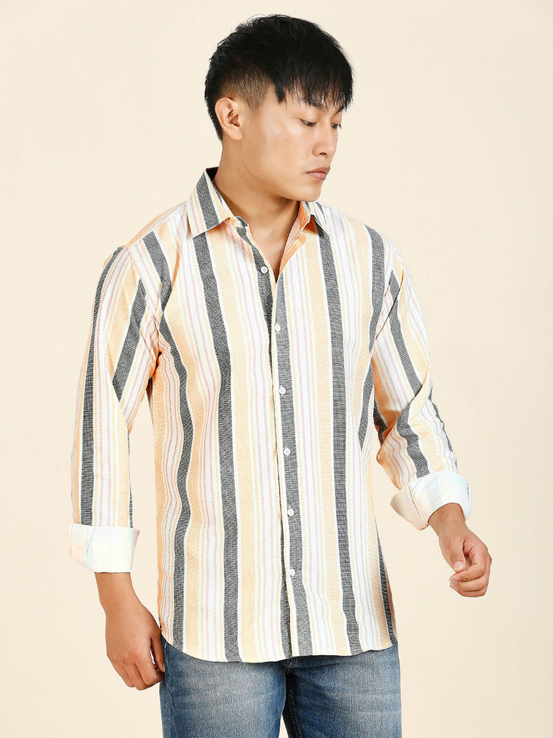 Dazzling Striped Men's Shirt 8