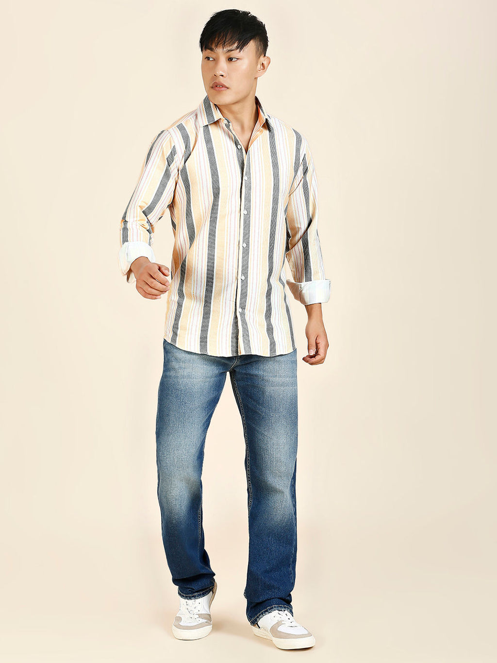 Dazzling Striped Men's Shirt