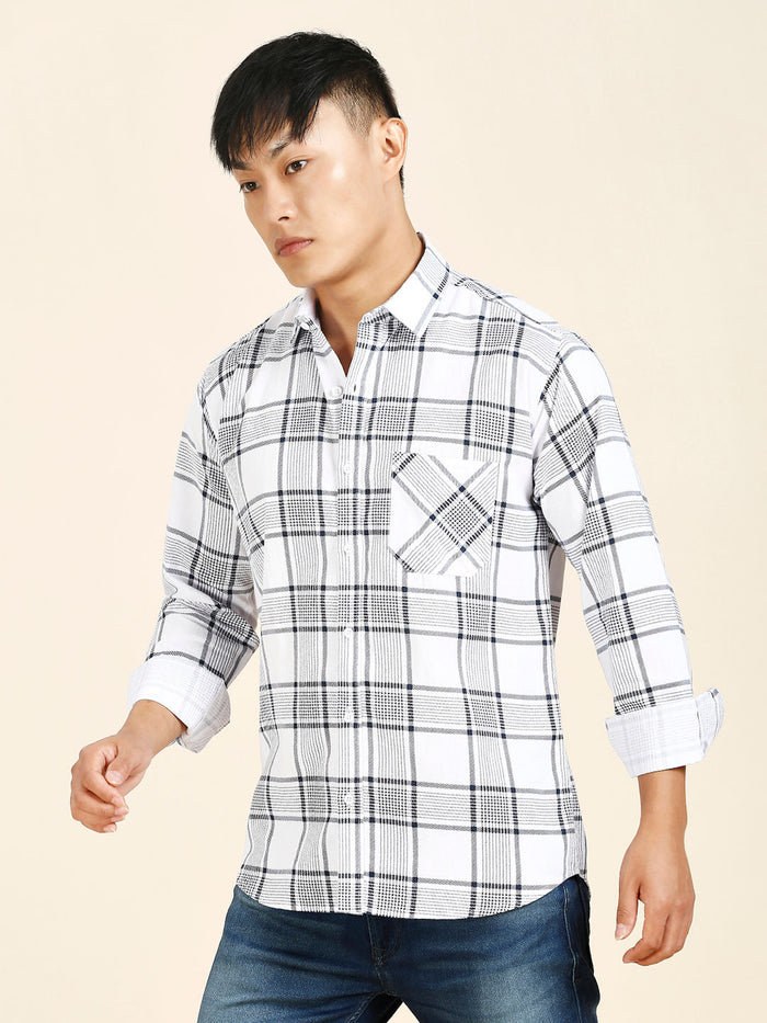 Vintage Checked Cotton Shirt for Men 2