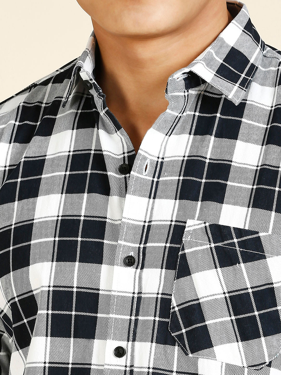 Breezy Cotton Checked Shirt for Men