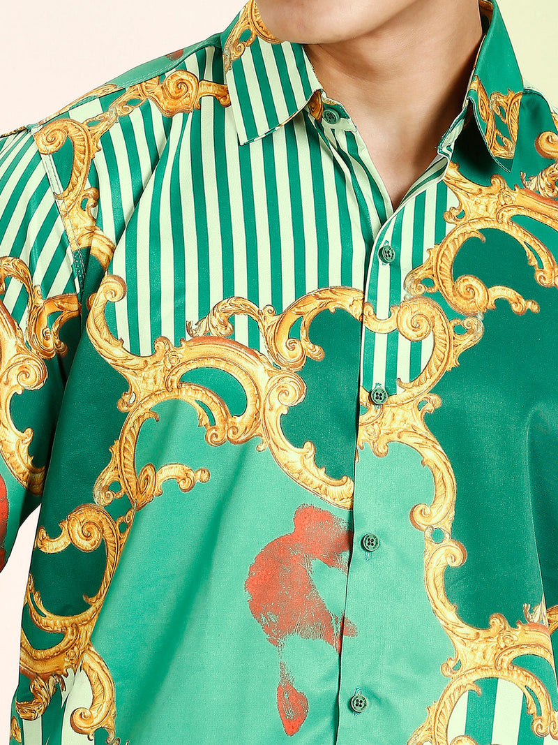 Pushpa 2 Abstract Printed Men's Shirt 2
