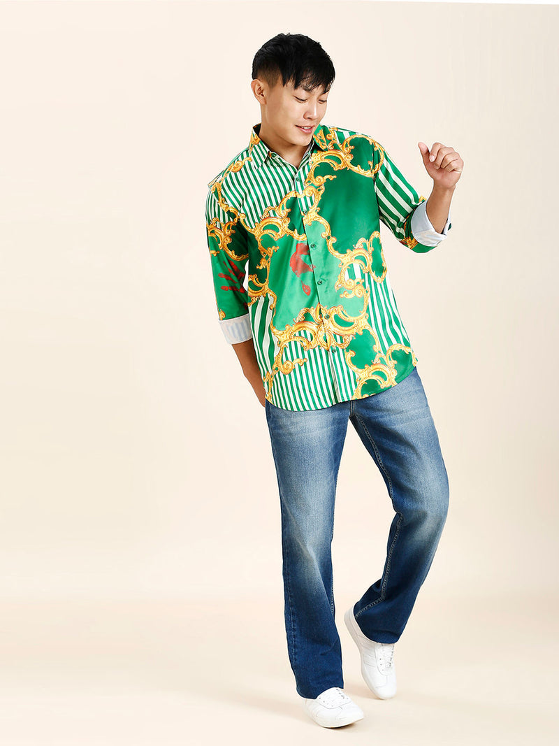 Pushpa 2 Abstract Printed Men's Shirt 8