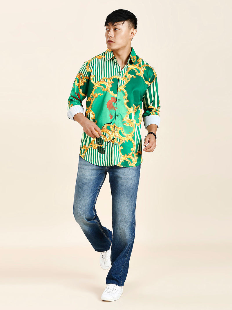Pushpa 2 Abstract Printed Men's Shirt 9