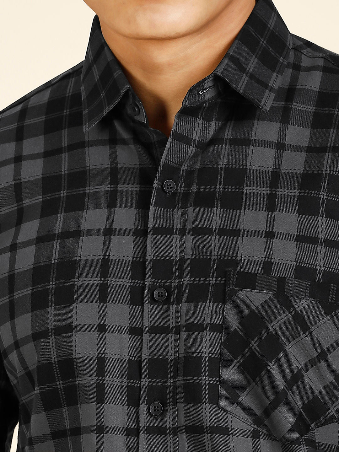 Versatile Checked Cotton Shirt for Men - TB_447