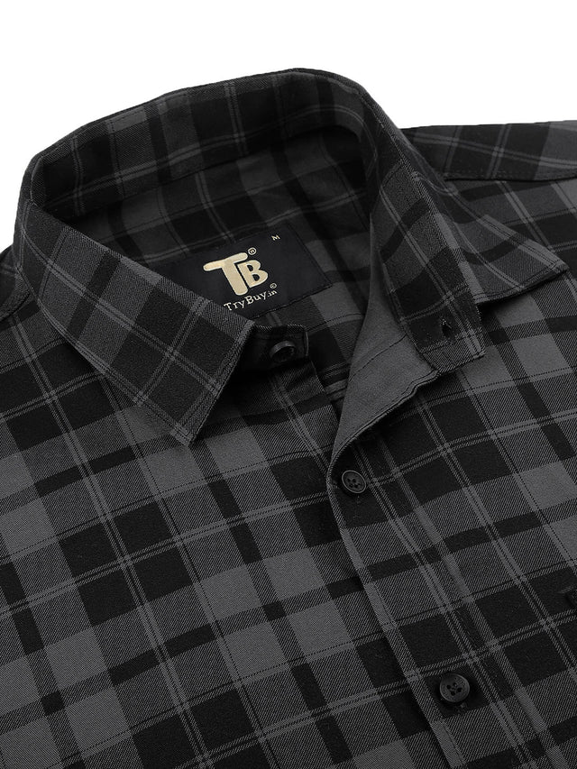 Versatile Checked Cotton Shirt for Men - TB_447
