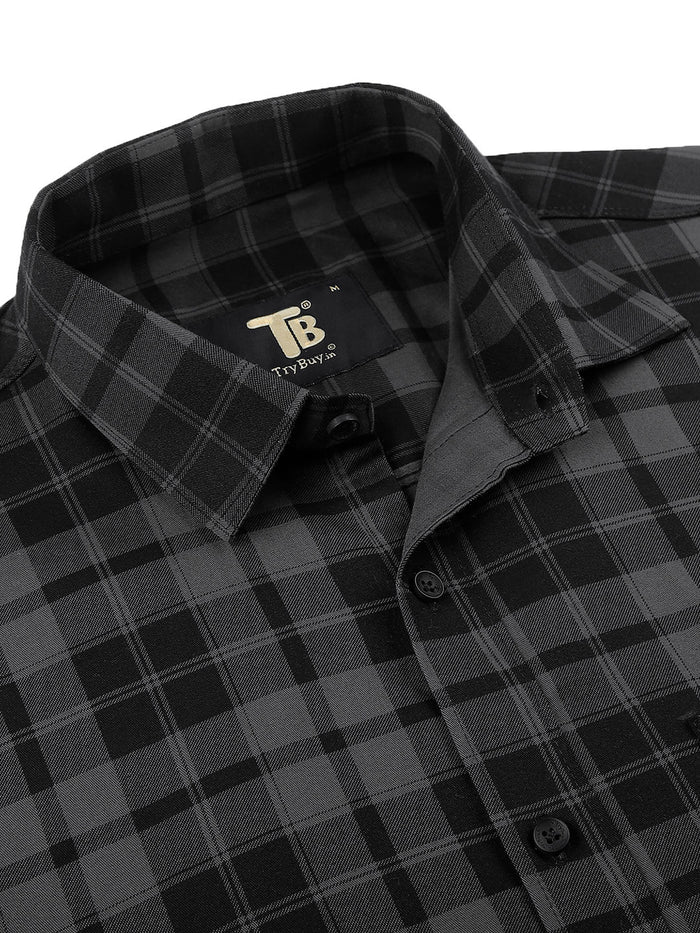 Versatile Checked Cotton Shirt for Men - TB_447 2
