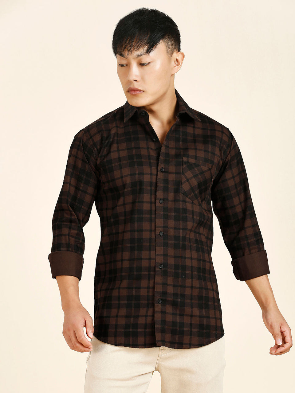 Rich Checked Cotton Shirt for Men