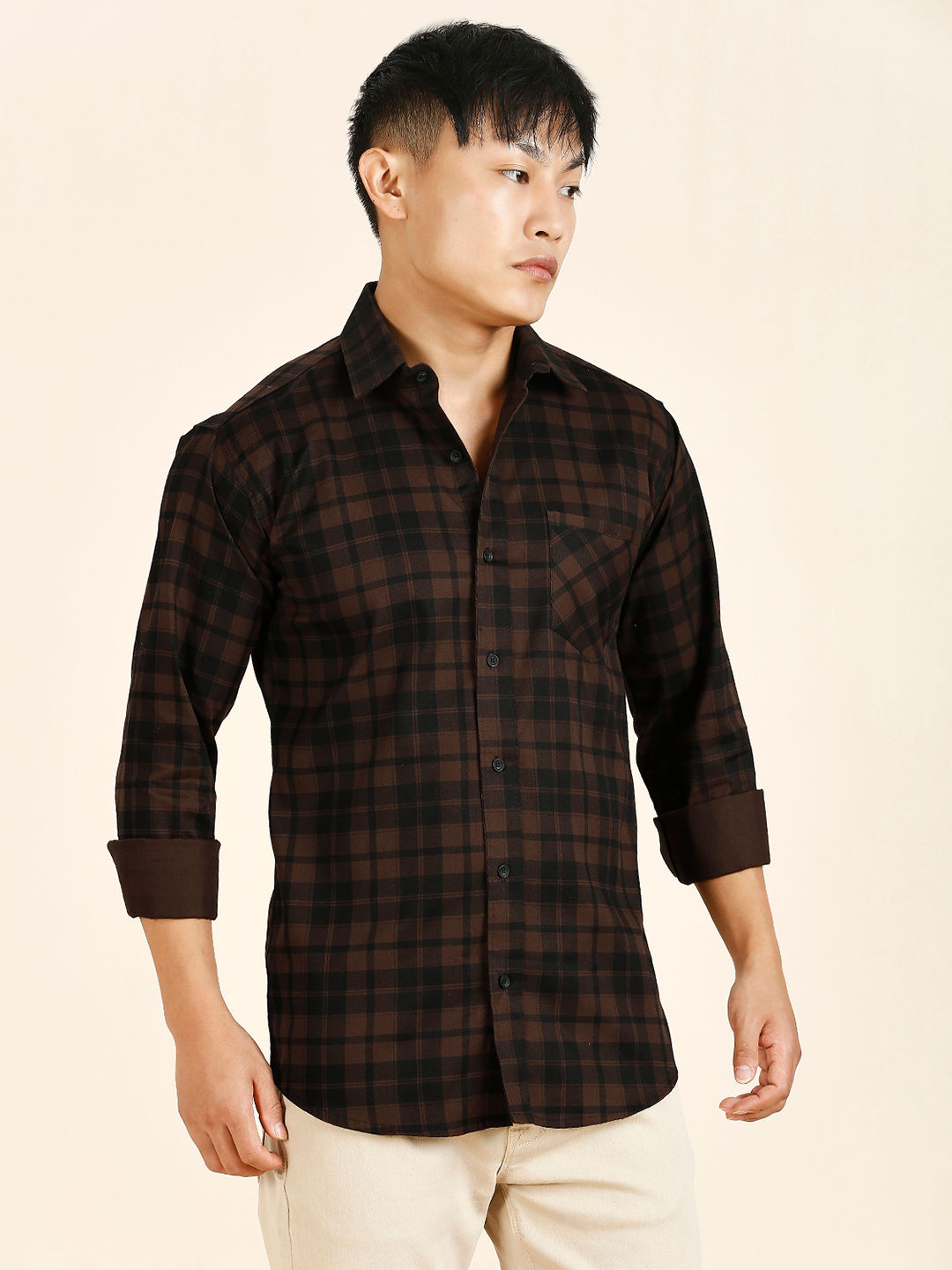 Rich Checked Cotton Shirt for Men