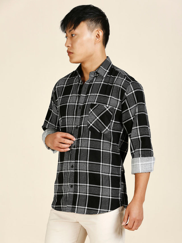 Urban Checked Cotton Shirt for Men - TB_449