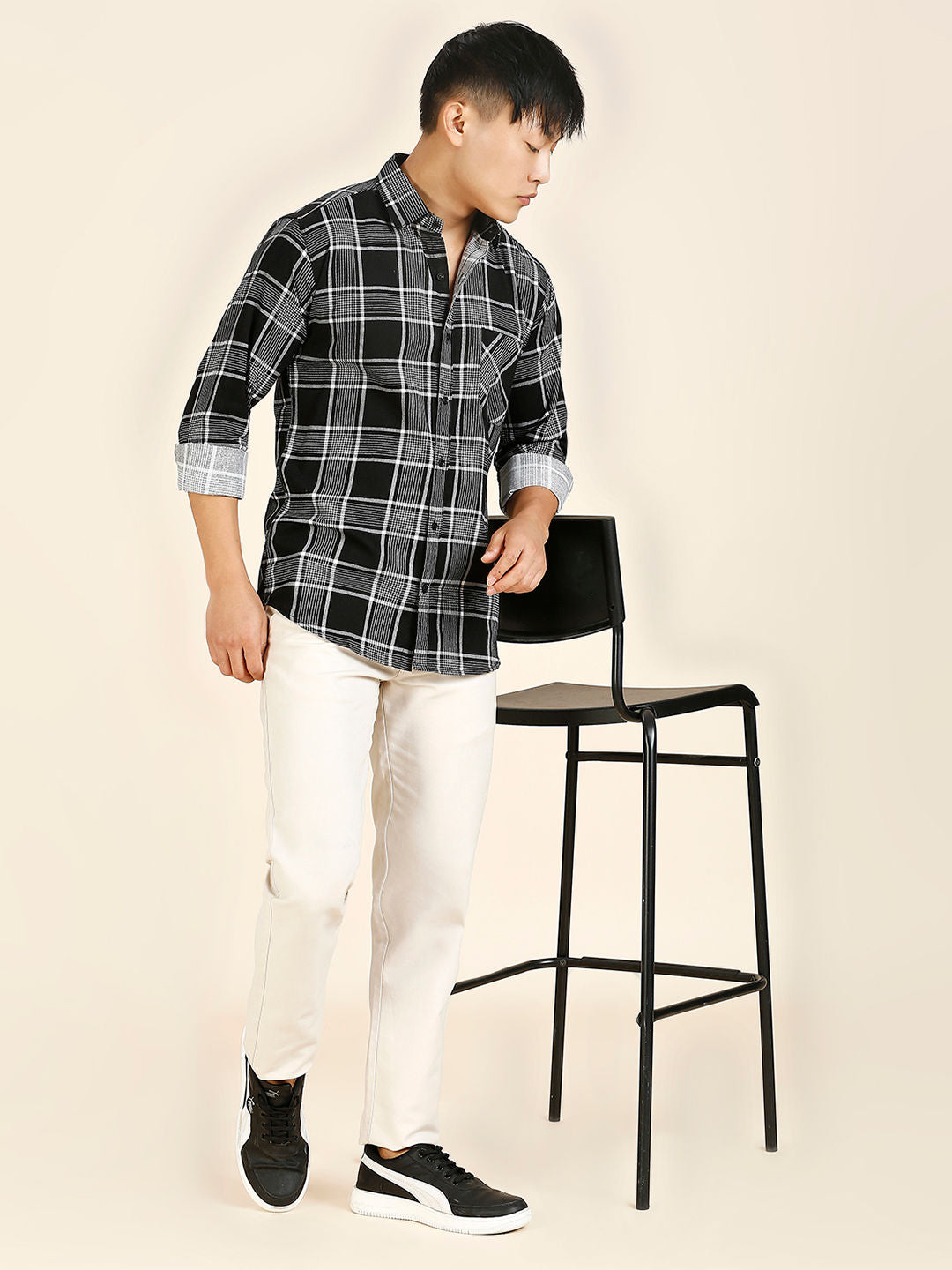 Urban Checked Cotton Shirt for Men - TB_449