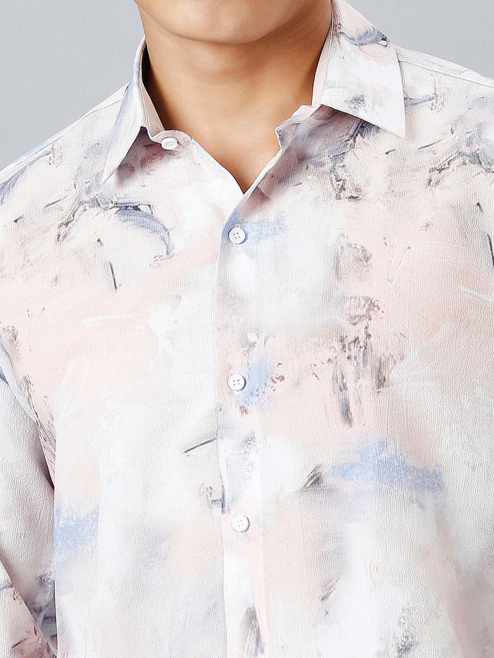 Minsk Printed Cotton Blend Shirt for Men 2