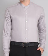 Silver Mandarin Men's Shirt 1
