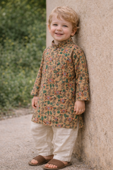 TryBuy Boys Mustard Embroidered Printed Kurta - Size 20 (3-4 Years) | TB_802_KID 5