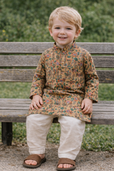 TryBuy Boys Mustard Embroidered Printed Kurta - Size 20 (3-4 Years) | TB_802_KID 4