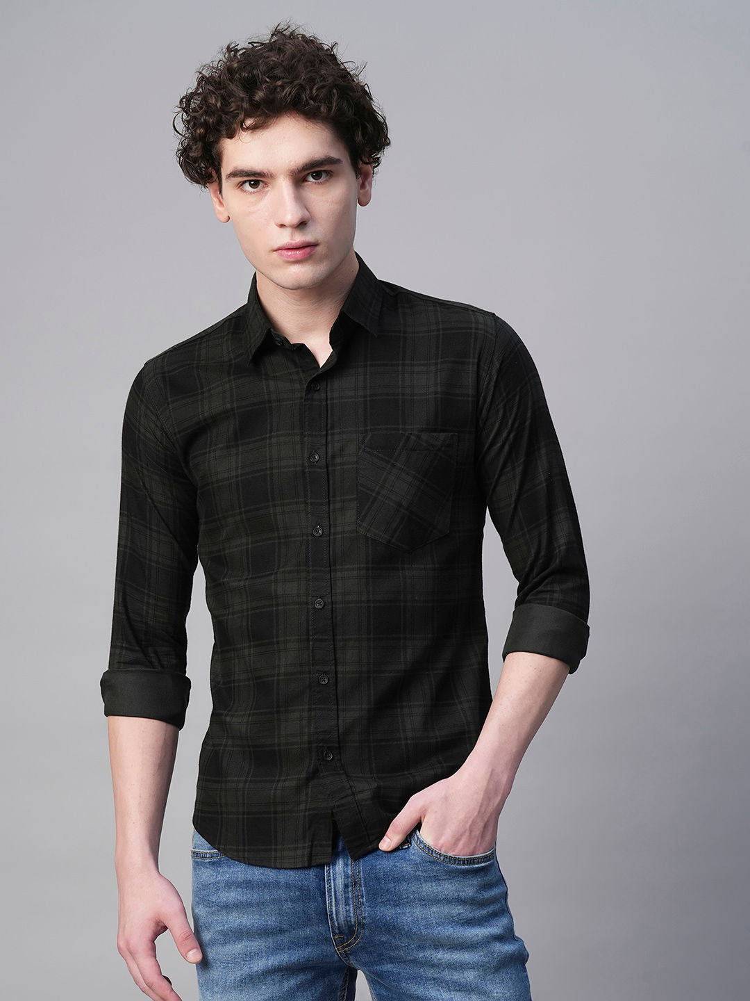 Dijon Cotton Checked Shirt for Men