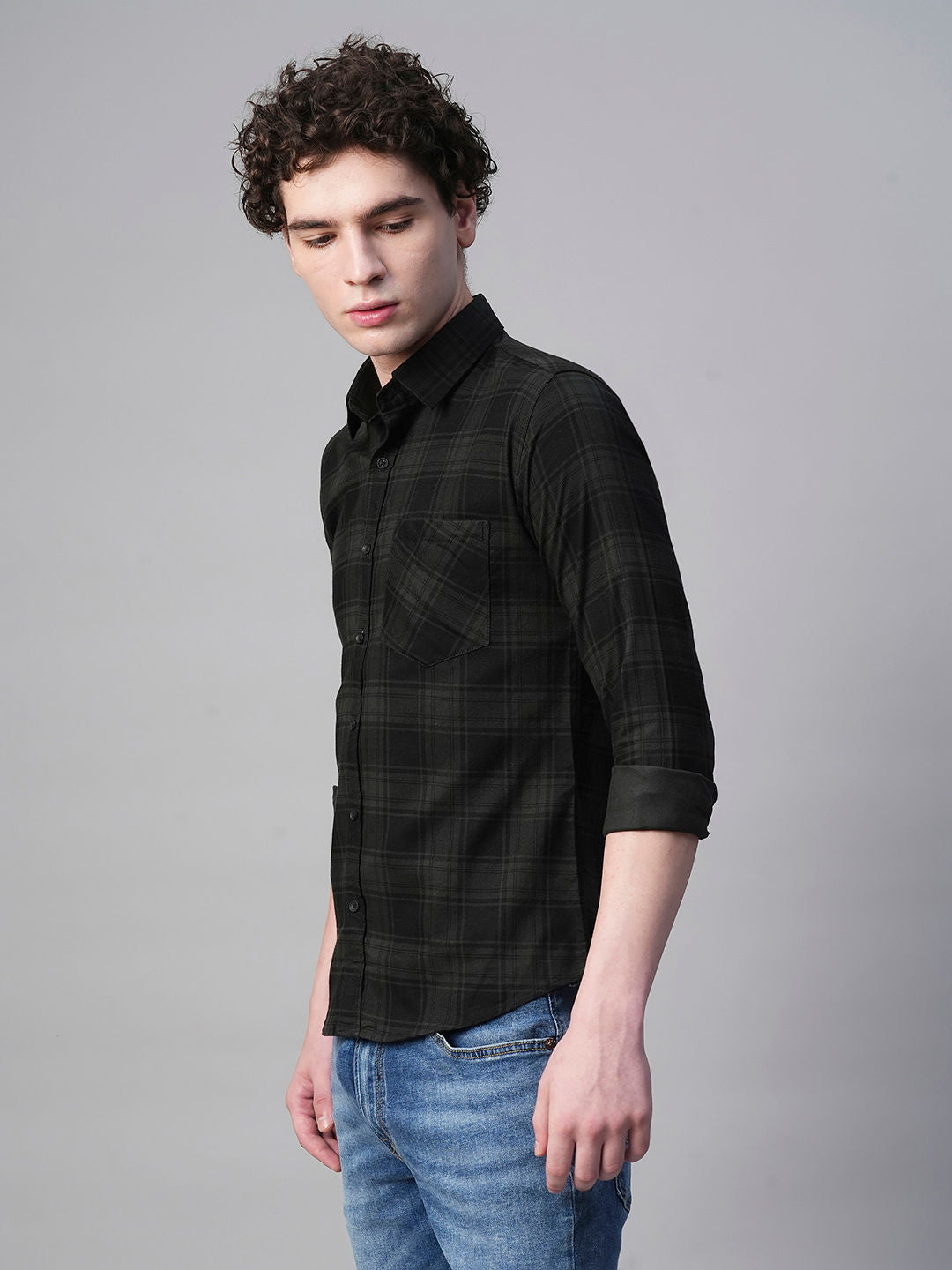 Dijon Cotton Checked Shirt for Men