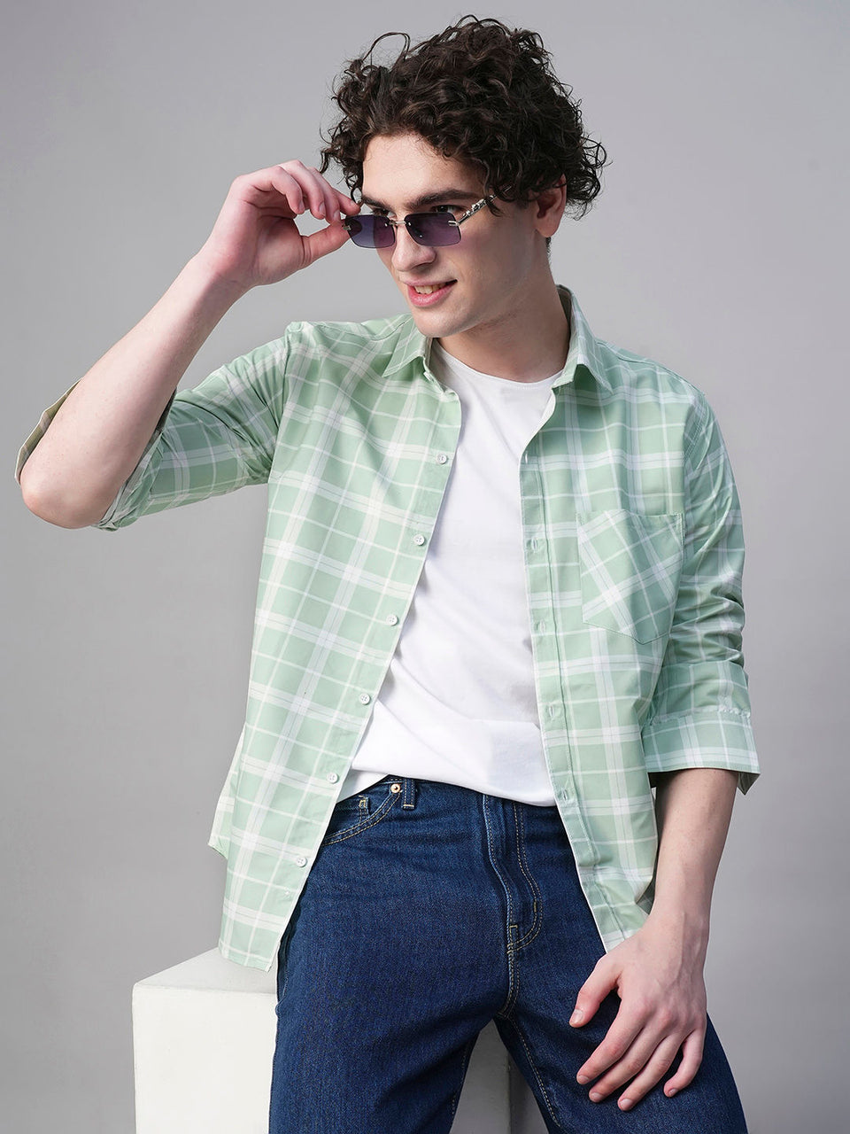 Doubs Cotton Checked Shirt for Men