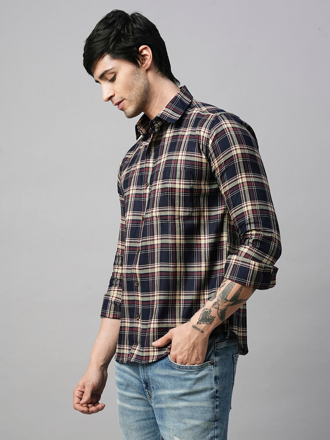Max Cotton Checked Shirt for Men