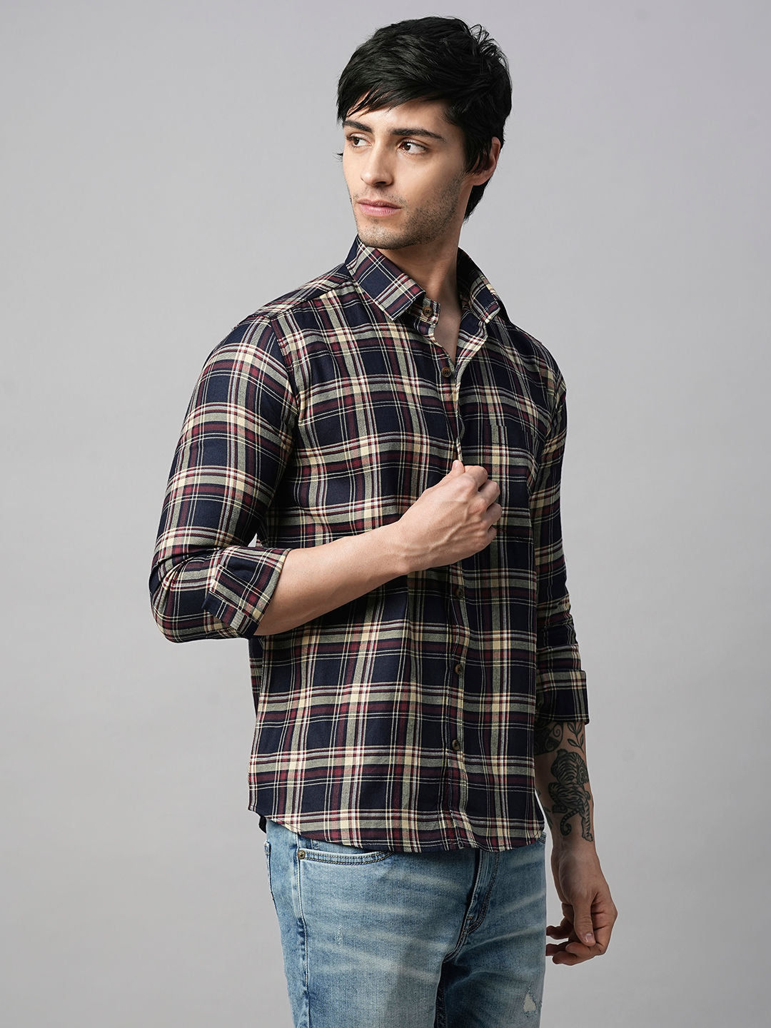 Max Cotton Checked Shirt for Men