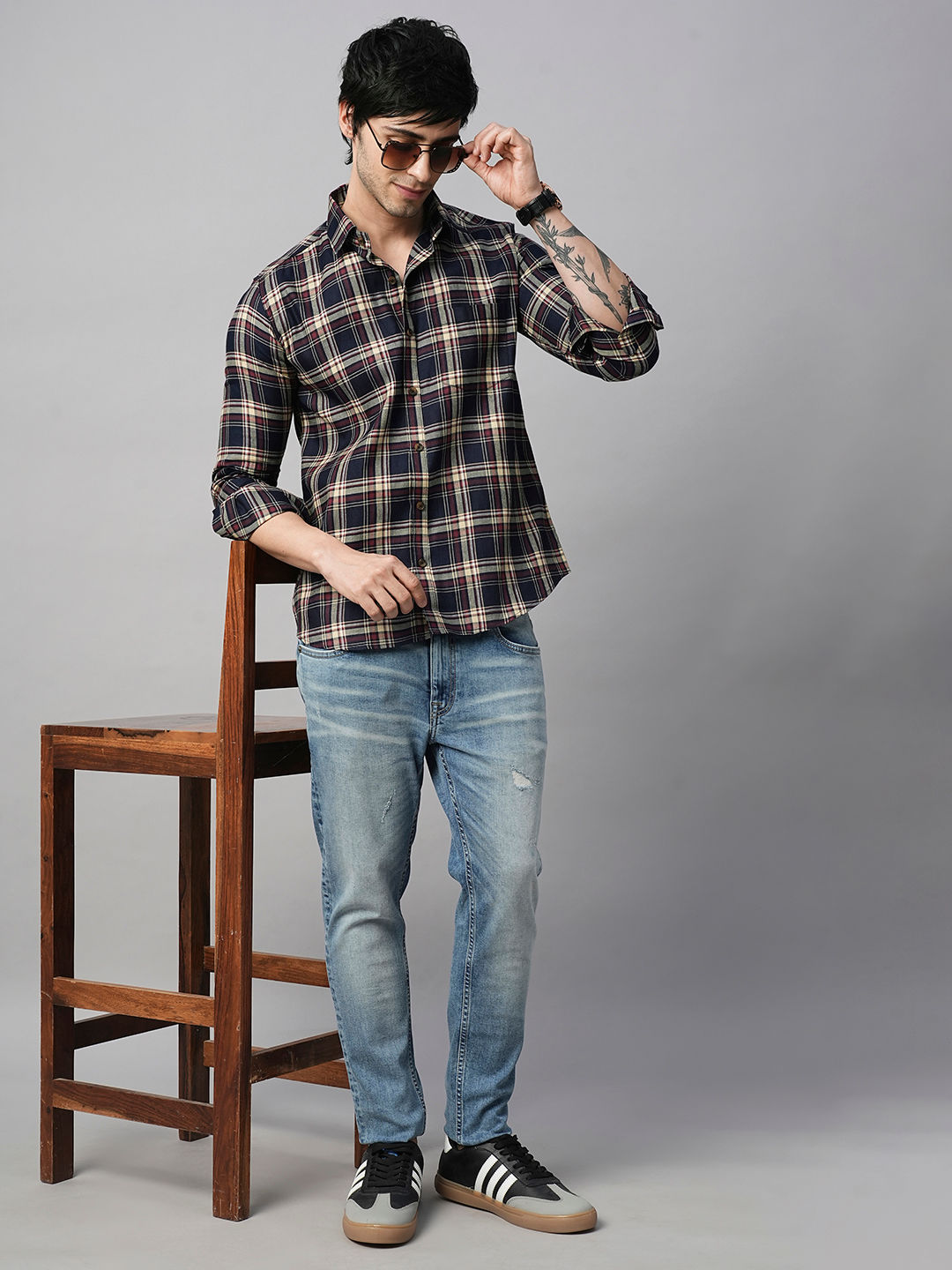 Max Cotton Checked Shirt for Men