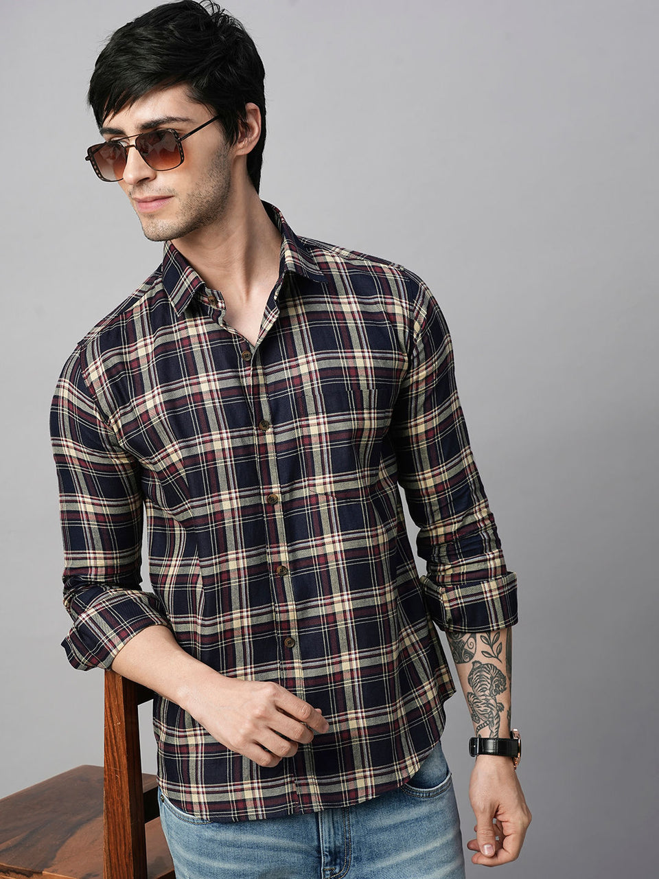 Max Cotton Checked Shirt for Men