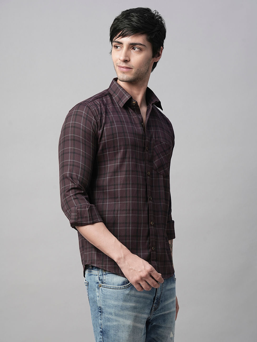 Mady Cotton Checked Shirt for Men