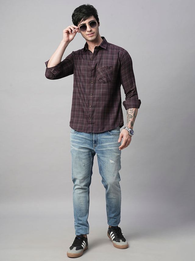 Mady Cotton Checked Shirt for Men