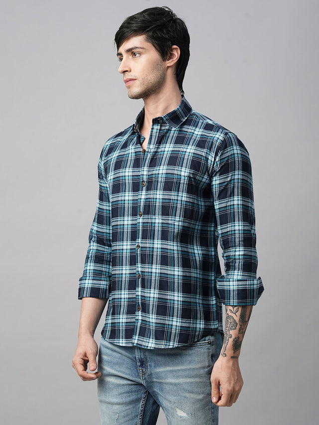 Mandate Cotton Checked Shirt for Men