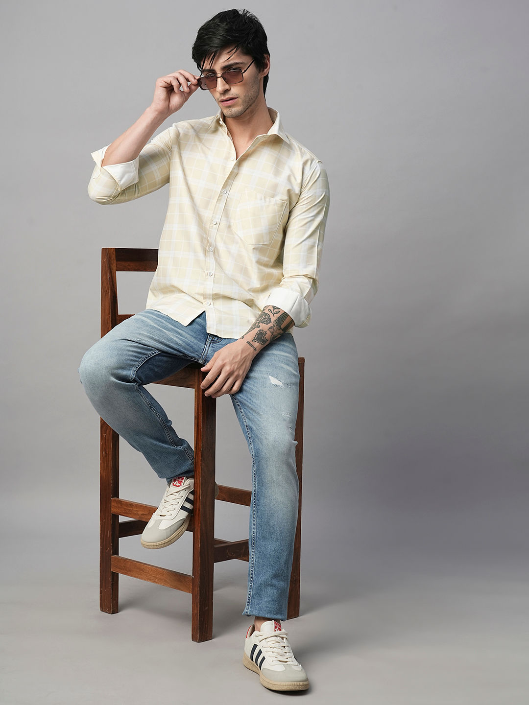 Verona Checked Cotton Shirt for Men