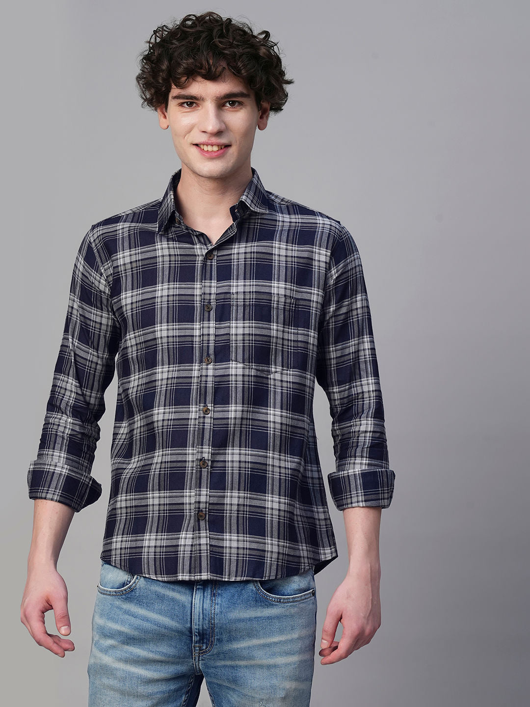 Reims Checked Cotton Shirt for Men
