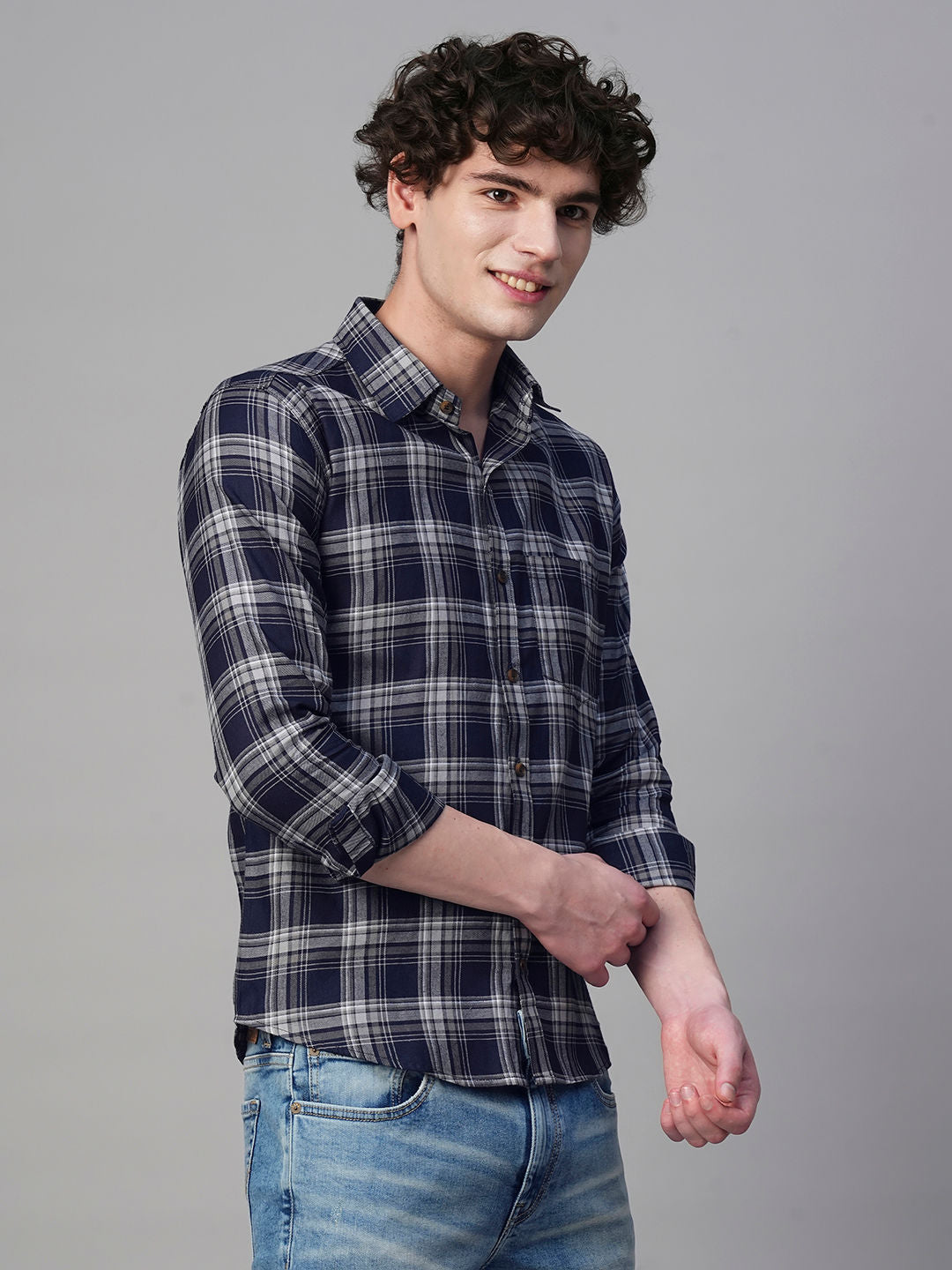 Reims Checked Cotton Shirt for Men
