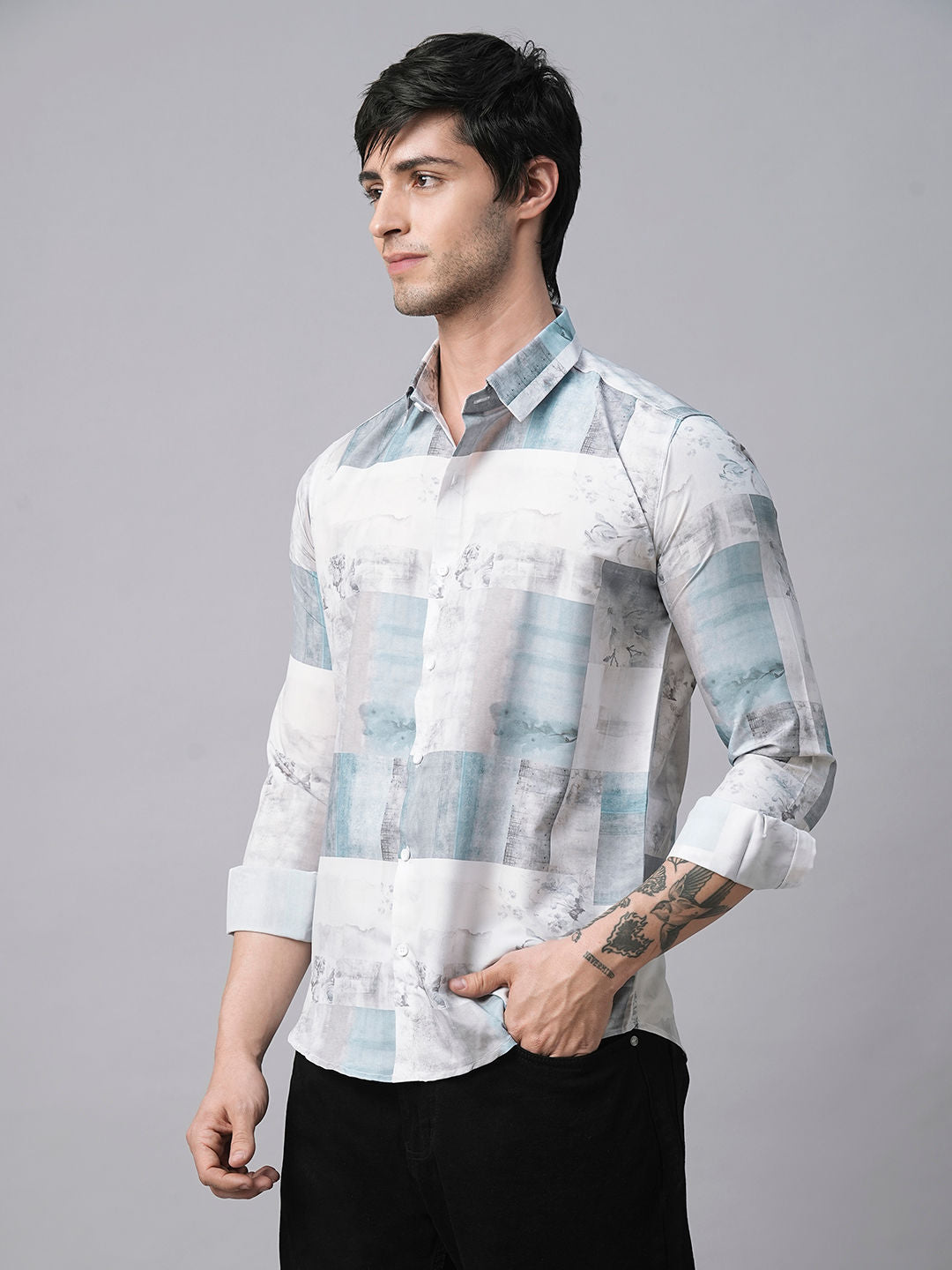 Denain Abstract Printed Shirts for Men