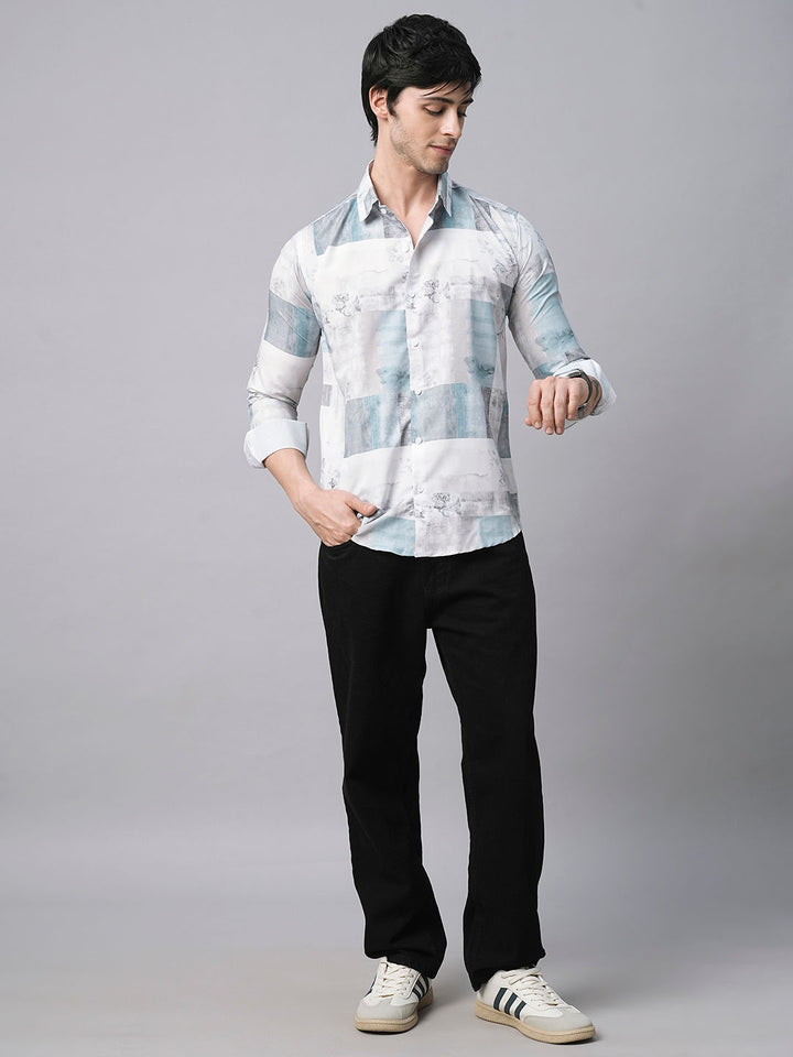 Denain Abstract Printed Shirts for Men