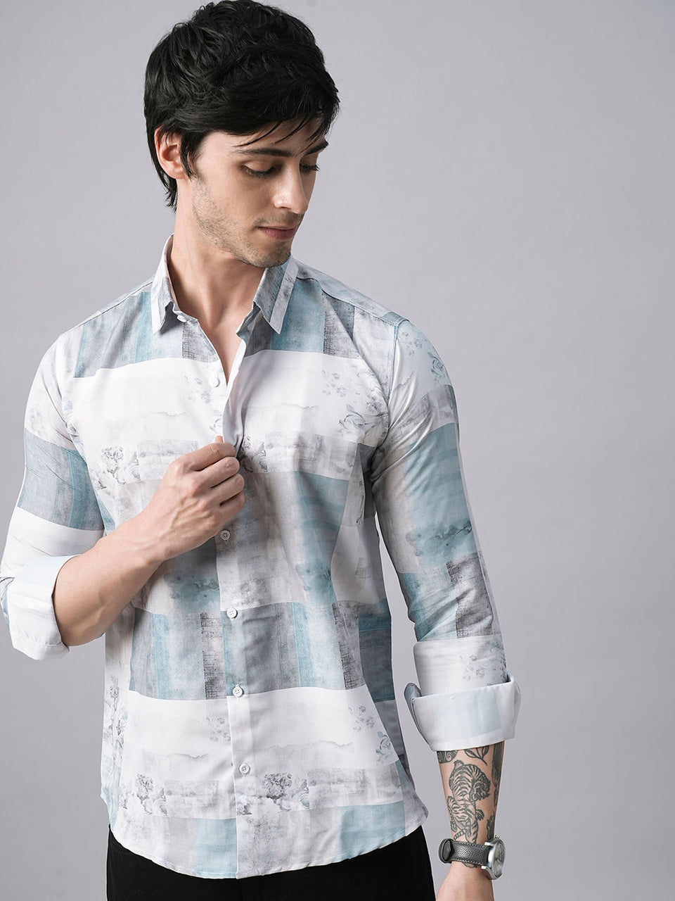 Denain Abstract Printed Shirt for Men