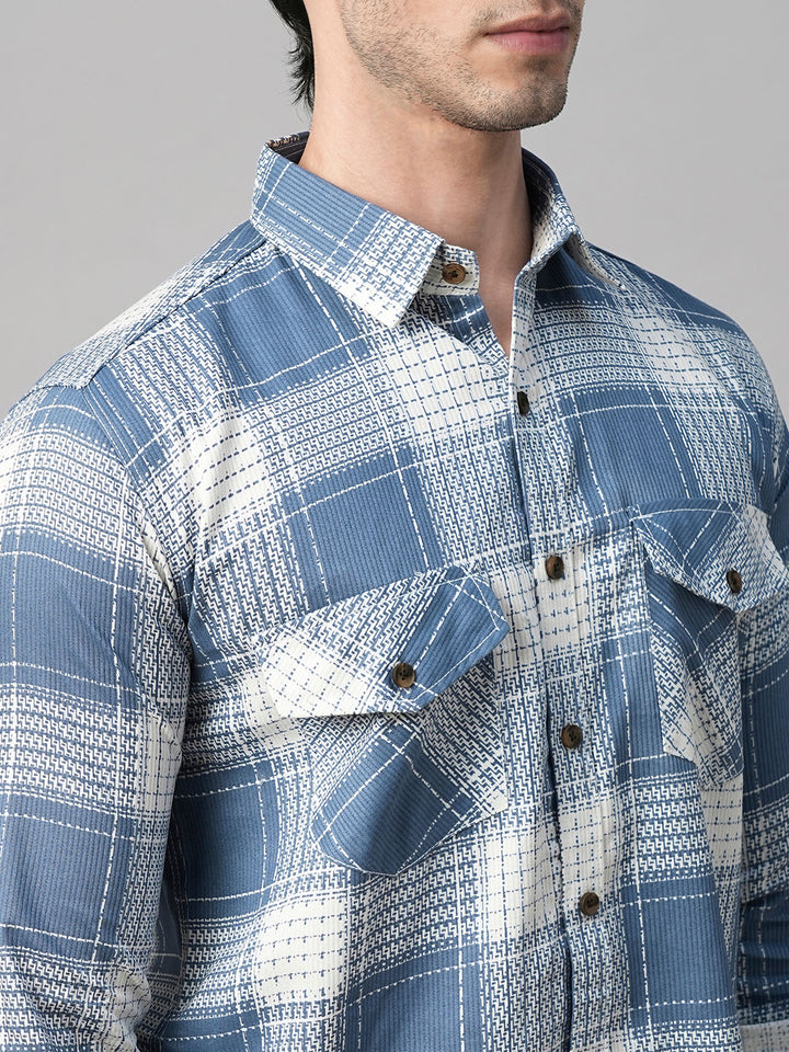 Amalfi Checked Double Pocket Shirt for Men