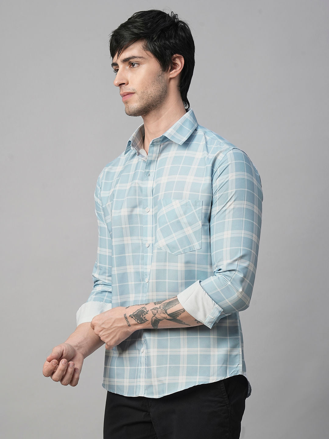 Light Cotton Checked Shirt for Men