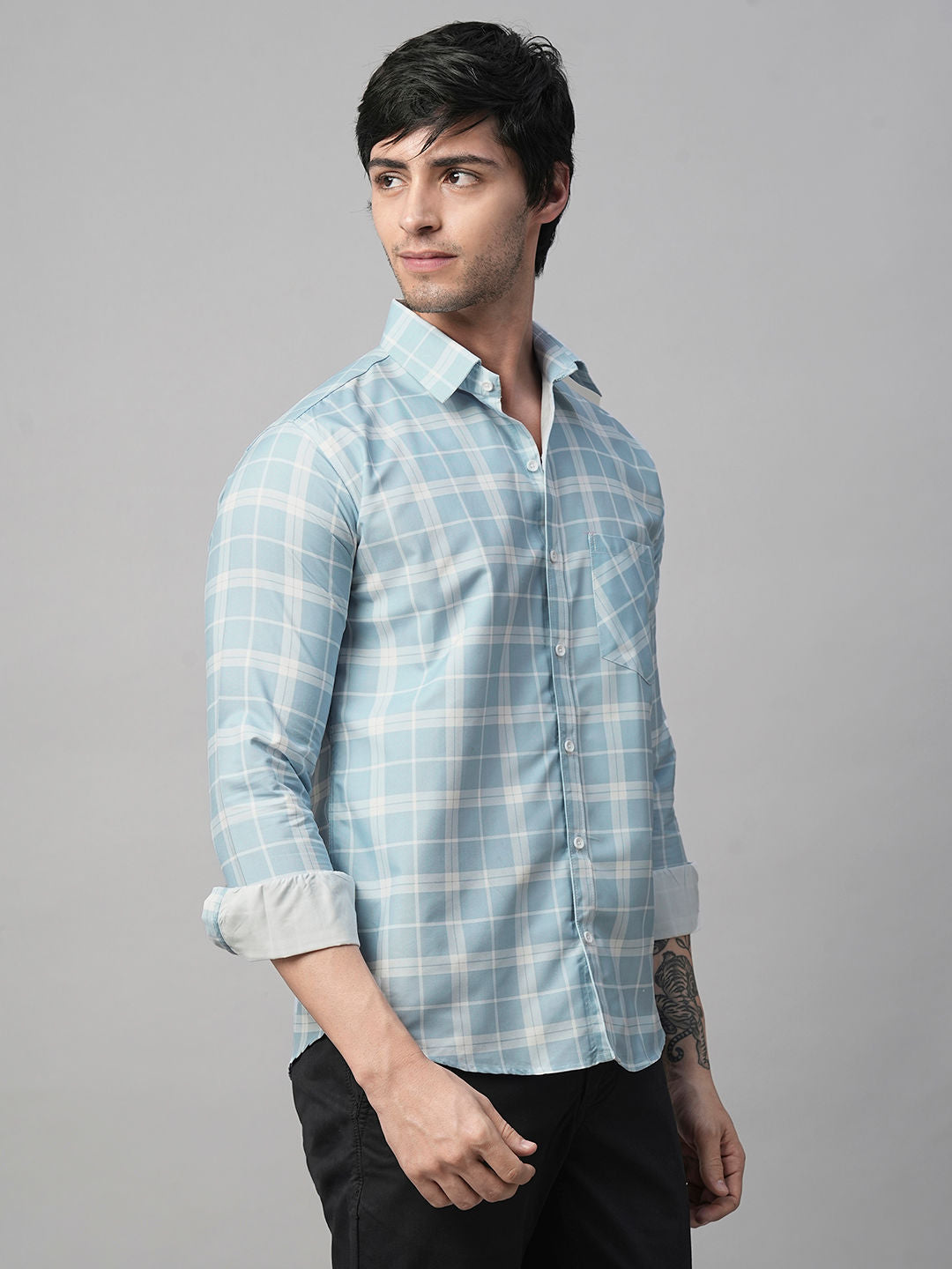 Light Cotton Checked Shirt for Men