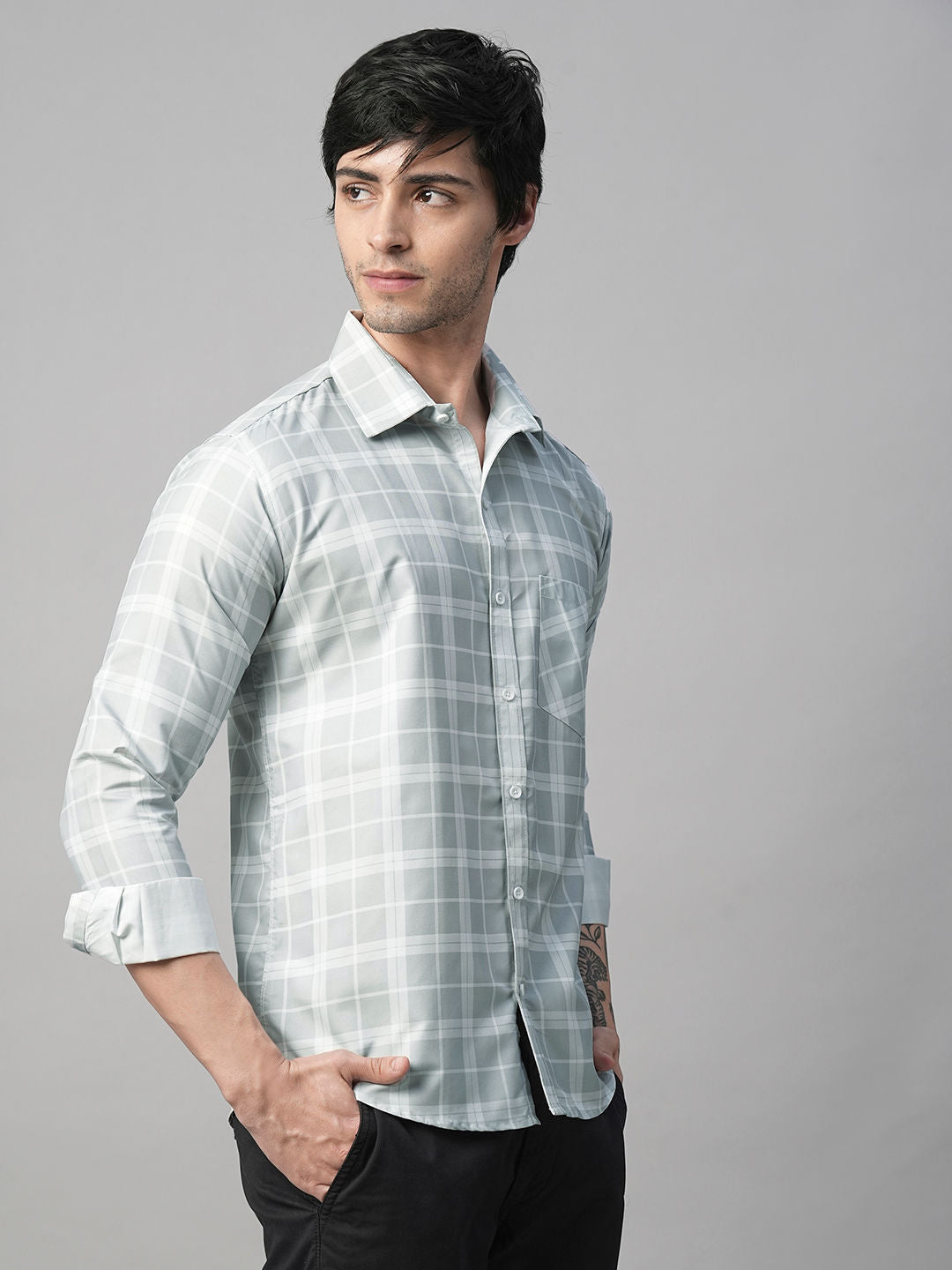 Capture Cotton Checked Shirt for Men