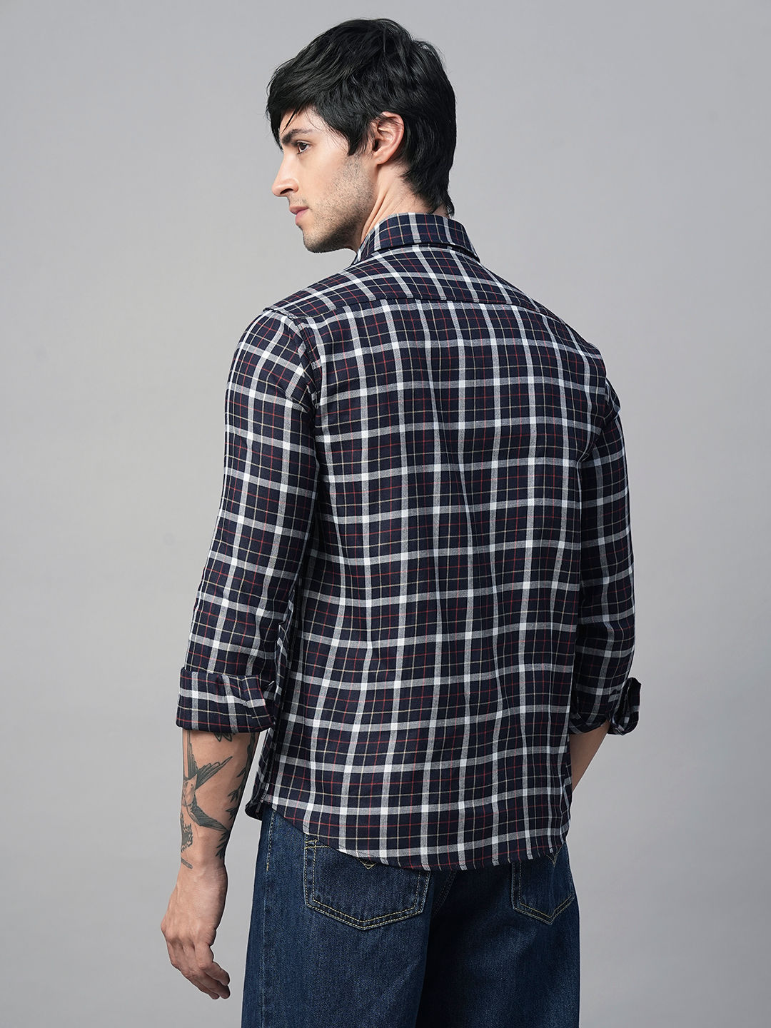 Bunker Cotton Checked Shirt for Men