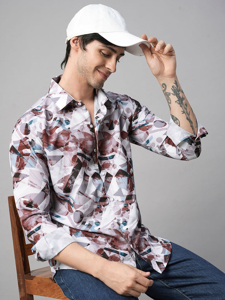 Arezzo Abstract Printed Shirts for Men