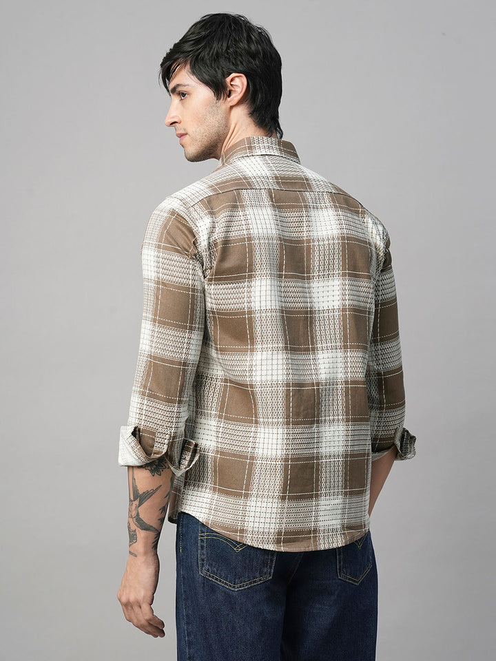 Palermo Checked Double Pocket Shirt for Men