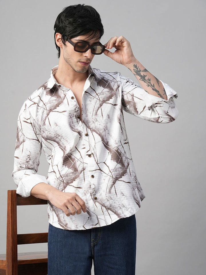 Croix Abstract Printed Shirts for Men