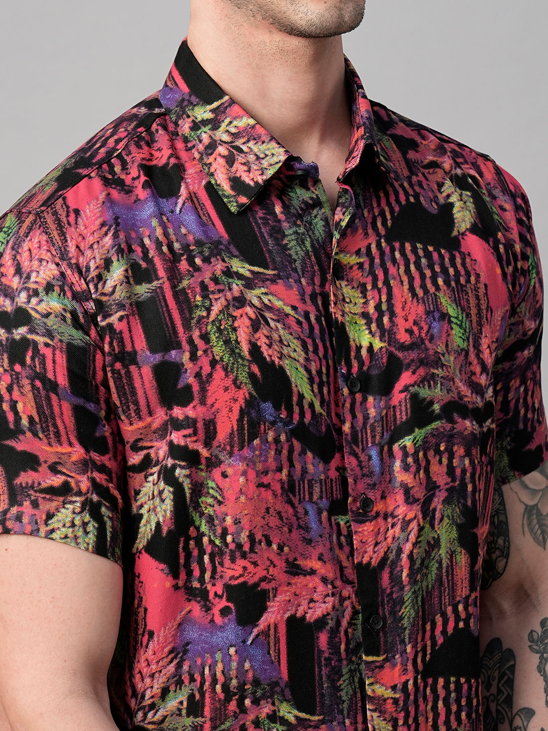 Tarn Abstract Printed Half Sleeve Shirt for Men